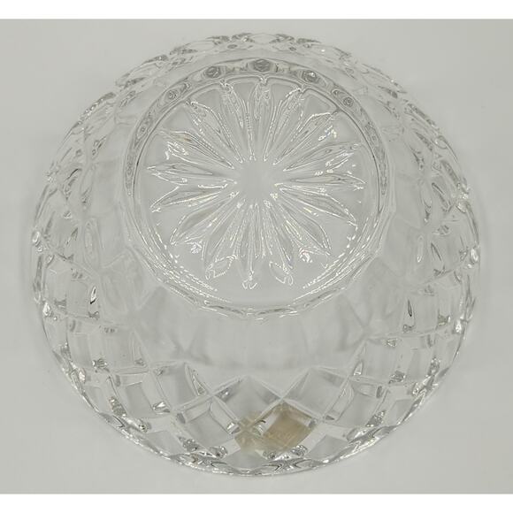 Vintage Lenox Fine Crystal Diamond Bowl With Sticker Czech - Picture 6 of 7